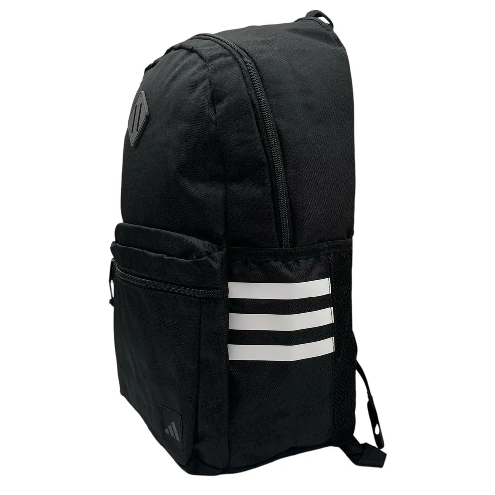 Adidas Classic 3S 5 Unisex School Backpack Fits 16" Laptop Black White Stripes - Picture 5 of 13